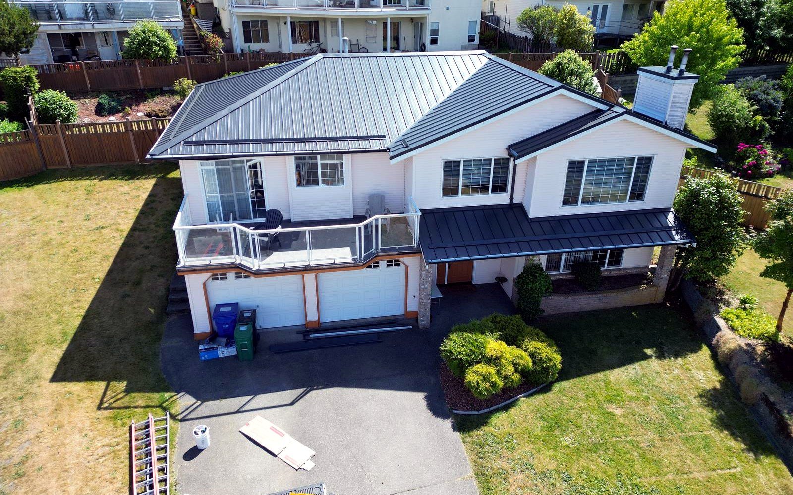 Standing-seam metal roof installed by Eco Roofing Ltd on Vancouver Island